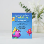 Geburtstagskarte der Blase Einladung (Stehend Vorderseite)