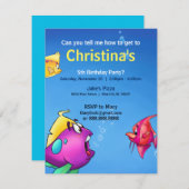 Geburtstagskarte der Blase Einladung (Vorne/Hinten)