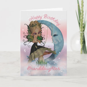 Geburtstagskarte der Enkelin mit Niedlicher Fairy Karte