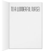 Geburtstagskarte der Krankenschwester - Frontlinie (Innen (Rechts))