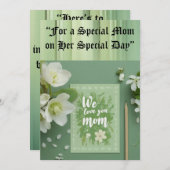 Geburtstagskarte der Mama Ankündigung (Vorne/Hinten)