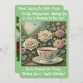 Geburtstagskarte der Mama Einladung (Vorne/Hinten)