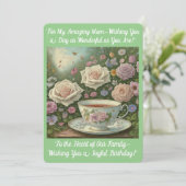 Geburtstagskarte der Mama Einladung (Stehend Vorderseite)