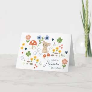 Geburtstagskarte der Maus für Kinder Erster Geburt Karte