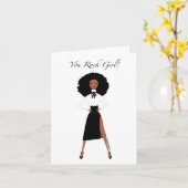 Geburtstagskarte der schwarzen Frau Karte (Gelbe Blume)