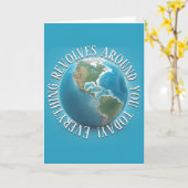 Geburtstagskarte der Welt Karte (Gelbe Blume)