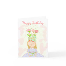 Geburtstagskarte des Blumenmädchens