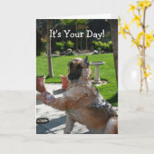 Geburtstagskarte des Deutschen Hirten Karte (Gelbe Blume)