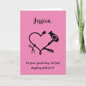 Geburtstagskarte des Friseurs Karte (Vorderseite)