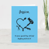 Geburtstagskarte des Friseurs Karte (Vorderseite)