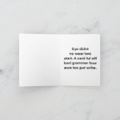 Geburtstagskarte des Grammatikrichters Karte (Innenseite)