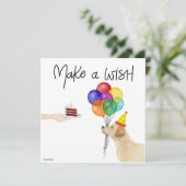 Geburtstagskarte des handbemalten Hundes (Stehend Vorderseite)