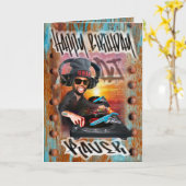 Geburtstagskarte DJ Raver Karte (Gelbe Blume)