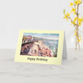 Geburtstagskarte - Douglas, Isle of Man Karte (Gelbe Blume)