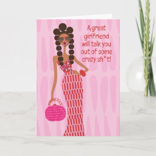 Geburtstagskarte - Eine großartige Freundin Dankeskarte (Vorderseite)