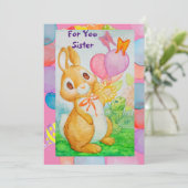 Geburtstagskarte einer Schwester  Feiertagskarte (Stehend Vorderseite)