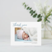 Geburtstagskarte eines Babys mit Foto Einladung (Stehend Vorderseite)