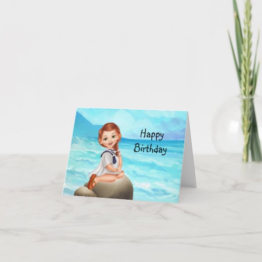 Geburtstagskarte eines Kindes Dankeskarte (Vorderseite)