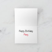 Geburtstagskarte eines Kindes Dankeskarte (Innenseite)