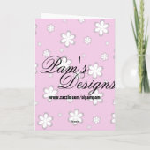 Geburtstagskarte eines Mädchens - Schmetterlinge u Karte (Rückseite)