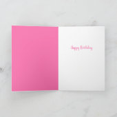 Geburtstagskarte eines personalisierten Mädchens Karte (Innenseite)