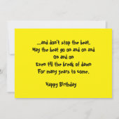 Geburtstagskarte eines SohnesFlat Dankeschön-Karte Dankeskarte (Rückseite)