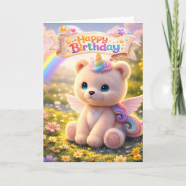 Geburtstagskarte Einhorn Teddy Karte