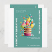 GEBURTSTAGSKARTE EINLADUNG (Vorne/Hinten)