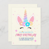 Geburtstagskarte Einladung (Vorne/Hinten)