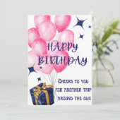 Geburtstagskarte Einladung (Stehend Vorderseite)