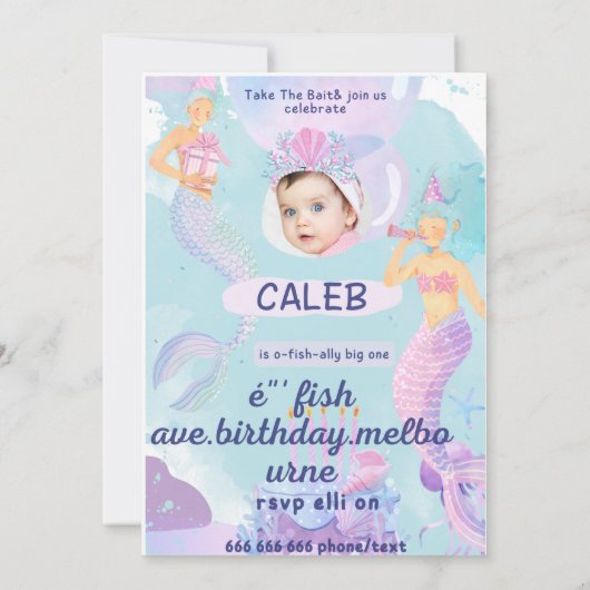 Geburtstagskarte Einladung (Rückseite)