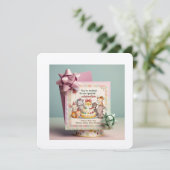 Geburtstagskarte Einladung (Stehend Vorderseite)