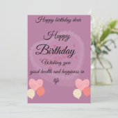 Geburtstagskarte Einladung (Stehend Vorderseite)