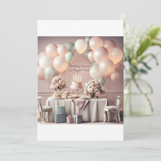 GEBURTSTAGSKARTE EINLADUNG (Stehend Vorderseite)