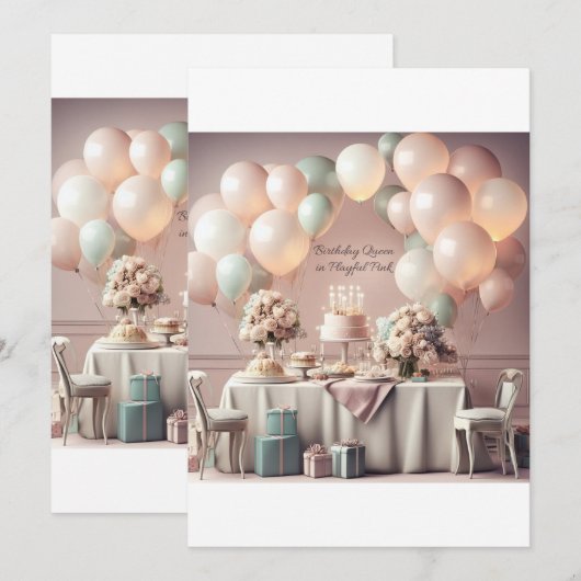 GEBURTSTAGSKARTE EINLADUNG (Vorne/Hinten)