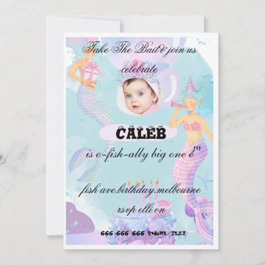 Geburtstagskarte Einladung (Rückseite)