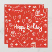 Geburtstagskarte Einladung (Vorne/Hinten)