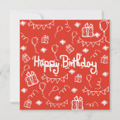 Geburtstagskarte Einladung (Rückseite)