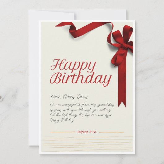 Geburtstagskarte Einladung (Vorderseite)