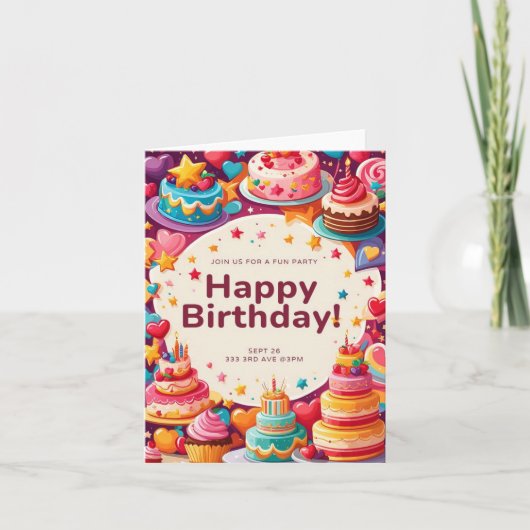 GEBURTSTAGSKARTE EINLADUNG (Vorderseite)