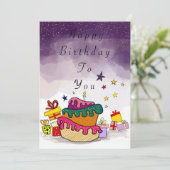 Geburtstagskarte Einladung (Stehend Vorderseite)