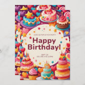 GEBURTSTAGSKARTE EINLADUNG (Vorne/Hinten)