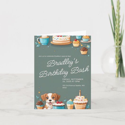 GEBURTSTAGSKARTE EINLADUNG (Vorderseite)