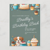 GEBURTSTAGSKARTE EINLADUNGSPOSTKARTE (Vorderseite)