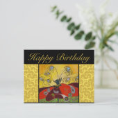 Geburtstagskarte - Erwachen bei Morgenmalerei Postkarte (Stehend Vorderseite)