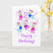 Geburtstagskarte "Fairies" für 2 Jahre Karte (Gelbe Blume)