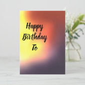 Geburtstagskarte Feiertagskarte (Stehend Vorderseite)