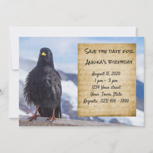 Geburtstagskarte Flat Save the Date Card (Vorderseite)