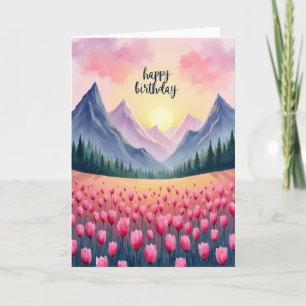Geburtstagskarte Floral Mountain Karte