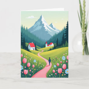 Geburtstagskarte 'Florale Reise' Karte